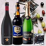海外 ビール ワイン おつまみ 3本セット1本 国産レーズン1pack スペインビール イネディット ベルギービール シメイブルー ノンアルコール ピエール ゼロ ブラン ド ブラン 各750ml 家飲み