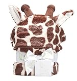 Giraffe Faux Fur Hood Wrap Blanket by Pickles Journey