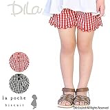 (ラポシェビスキュイ) La poche biscuitギンガムチェックショートパンツ/ 夏 80 ブラック