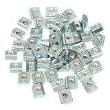50pcs M4 T スライドナットブロック2020アルミニウムプロファイル亜鉛コーティングプレートアルミニウムアクセサリー