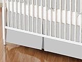 SheetWorld - MINI Crib Skirt (24 x 39) - Flannel - Silver Grey - Made In USA by sheetworld