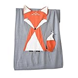 「homecoi」ベビー用ブランケット　敷きカバー　マット　ラグ　狐柄　寝具　休憩　休み用　耐久性　ソフトタッチ　やわらか　ふんわり　おしゃれ　ベビー　キッズ　子供　赤ちゃん用　大人用　春夏秋用 (ダ