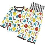 アスナロ（パジャマ・ルームウェア） 長袖 パジャマ ベビー 男の子 動物プリント 腹巻付き プリント80 ホワイト