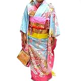 七五三着物7歳絵羽柄 四つ身・帯着物・はこせこトータルフルセット 6タイプ/3(水色・鈴毬)