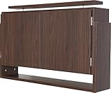 選べる5カラー！天井つっぱり上置き 幅 90cmX奥行19cm 天井高226cm～265cm対応(ダーク)