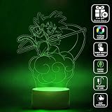 cmlart 3dランプSon Goku Night 7色変更BestギフトNight Light LED家具デスクテーブル照明ホーム装飾おもちゃ CMLART