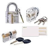 錠 Astarye 鍵屋 工具 透明 樹脂製 ４セット ロック