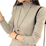 Sta.ANA(サンタ・アナ)レディース マタニティ 授乳服 ハイネック ニット 授乳口付き ファスナー開閉 (XL, グレー)