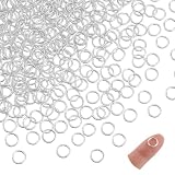 PH PandaHall 360個 マルカン 丸カン リング 金具 パーツ ジュエリー DIY用 シルバー 8x1mm