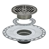 Schluter kerdi-drain – PVCフランジ – ドレインキット – 2 "排水グレーチングコンセント – 6 "ラウンド – ステンレススチール