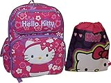 Hello Kitty embroidered 16" School Backpack W/ Bonus Sling Bag [並行輸入品]