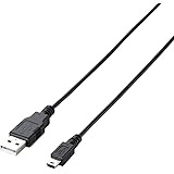 エレコム RoHS指令準拠&環境配慮パッケージ エコUSBケーブル USB2.0 A-miniBタイプ 3m ブラック U2C-JM30BK