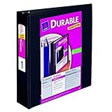 Avery Durable View Binder with 2-Inch Slant Ring Holds 8.5 Inch x 11-Inch Paper Black 1 Binder (1703