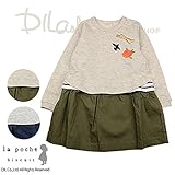 (ラポシェビスキュイ) La poche biscuitワンピース/ 春 120 ネイビー