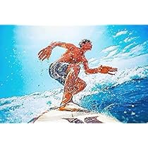 油絵　海の絵　サーフィン 油絵 海の絵 サーフィン 海の絵 風景画 サーフィン パステル画