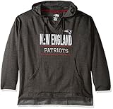 NFL新しいEngland Patriots Vノッチプルオーバーフードwith raggedエッジ、3 x、チャコール/ヘザー