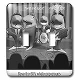Londons Times Famous People Places Books Cartoons – Save the Whale SixtiesバンドツイストN注ぎ口 – 照明スイッチカバー – 