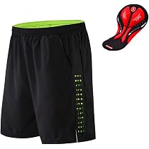 WOSAWE Men's MTB Cycling Padded Shorts 