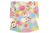 初着 JAPAN STYLE 白 アイボリー ピンク 水色 カラフル 吉祥文 牡丹 桜 梅 菊 花 ラメ 産着 祝着 ジャパンスタイル うぶぎ 絵羽着物 お宮参り お祝い 女の子 女児