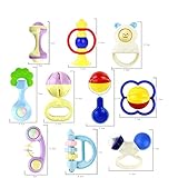 10pcs Feeding Bottle Rattles Baby Hand Jingle Shakingベル新生児Grasping Toy
