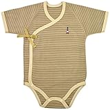 アンナニコラ ボーダー 新生児ボディ 50-60cm ベージュ AN-159 F01 日本製