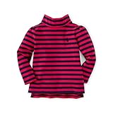 【アウトレット品】 ポロラルフローレン ベーシック ボーダー長袖Tシャツ レッドマルチ (女の子12～24か月用) 12M [並行輸入品]