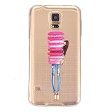 UNEXTATI Galaxy S5 ケース 高品質 超薄型 TPU 保護カバー 液晶保護 衝撃吸収 Samsung Galaxy S5 用 Case Cover (P1 ピンク)