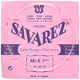 SAVAREZ サバレス クラシックギター弦 ピンクラベル ノーマルテンション1弦 521R (1st)