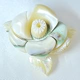 ツバキ 夜光貝製 帯留め