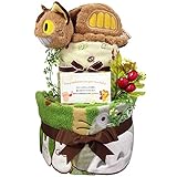 トトロ ネコバス おむつケーキ 出産祝い 赤ちゃん プレゼント 内祝い 誕生日プレゼント 人気 ギフト ダイパーケーキ 男の子 女の子 (パンパースS22枚 （出産祝い用に）)