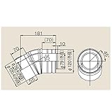 リンナイ　φ120×φ80給排気部材 FF 2重管用 【FFWL-12-30】30 °エルボ（23-3352）【FFWL1230】　給湯器