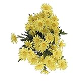 SUND　造花　花のみ　花束 インテリア 雑貨　菊 選べる5色　高品質　造花　枯れない　結婚式 誕生日 発表会 入学式 卒業式　適用 イエロー