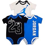 NIKE(ナイキ)エア・ジョーダン 青x白x黒JORDAN23ジャンプマン半袖ボディスーツ3枚セット (3-6months（身長約65-70cm）) [並行輸入品]