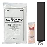 エコ美ウォール[耐水タイプ]～内装・外装兼用リフォーム用着色トップコート　カラー４１色あり～ 黒色［12］