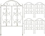 ゴージャスアイアンローフェンス 5枚セット アンティークホワイト GAF-LOW980-5P-WHT