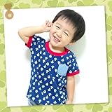 (サンデュードロップ)SUN DEW DROP マリン柄 ポケット付 半そでTシャツ 95cm ホワイト