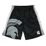 KLEW NCAA Michigan State Spartans Bigロゴポリエステルショーツ、XXL、緑