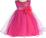 Little Baby Girl Dress Stunningスパンコールチュール乳児幼児フラワーガールドレス カラー: パープル