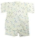 putty(プッティー)うずまきトンボ柄 甚平スーツ上下 95cm オフホワイト 720926 サザンクロス 日本製 綿100%