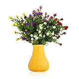 Pixnor人工ユーカリ植物花ホームウェディングパーティー装飾2 Bunches of 6-branch (パープル)