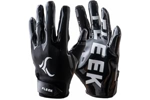 FLEEK EXTRA-FIT GLOVES 2.0 ソリッドブラック アメリカンフットボール グローブ ラグビー アメフト グローブ エリート レシーバー 大人用 スポーツグローブ ブラック