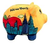 ハンドペイントNew York City Piggyバンク-作業のアート