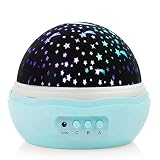 Starry Night LightスターライトRosebud回転プロジェクタ、8、照明モード装飾for Baby Nursery、Bestクリスマス誕生日ギフトforキッズ子供