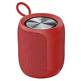 MIATONE Bluetooth スピーカー 16W 大音量 重低音 IPX7防水 お風呂 360°サウンド Bluetooth 5.0 ワイヤレススピーカー 小型 DSP処理 ステレオペアリング機能 ポータブルすぴーかー ブルートゥース マイク内蔵 USB-C充電 AUX対応 (red)