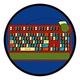 Joy Carpets Kid Essentials Early Childhood Round Keyboard Connection Rug Multicolored 13'2 [並行輸入品]