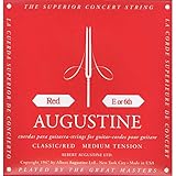 【国内正規品】バラ弦 AUGUSTINE オーガスティン クラシックギター弦 RED MEDIUM TENSION 6弦(E)