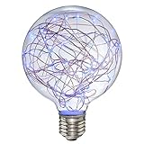 KINGSO E27 G95 3Wヴィンテージ レトロ エジソン電球 星 グローブスタイル LED バルブ 家庭の装飾照明用 電球色 ランプビーズ 85-265V ブル—