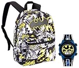 Batman Comics Standard Full Size Backpack and Light Up Watch - Kids [並行輸入品]