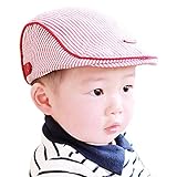 Tonsee キッズ ベビー 子供用帽子 ストライプ キャップ 男の子 ベレー帽 アウトドア用 野球 帽子