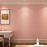 (ハンメロ)HANMEROリビングルーム 部屋 diy リフォーム用 無地 貼ってはがせる ビニール壁紙 のりなし 53cm×10m 姫系ピンク